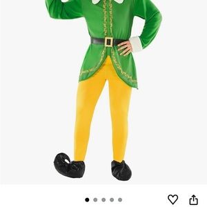 NEW Green and Yellow Elf Costume for Adult Large